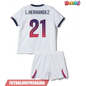 Lacne Dětský Futbalové dres Paris Saint-Germain Lucas Hernandez #21 2026-27 Krátky Rukáv - Preč (+ trenírky)